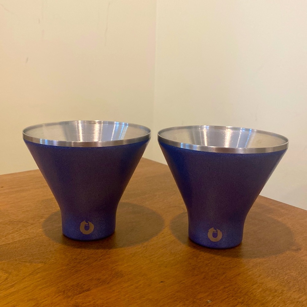 Stainless steel cocktail glasses